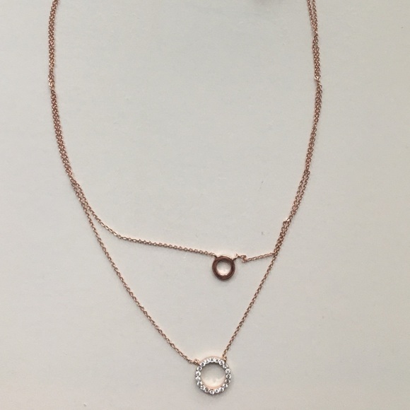 Rose Gold Double Chain Necklace - Picture 2 of 5